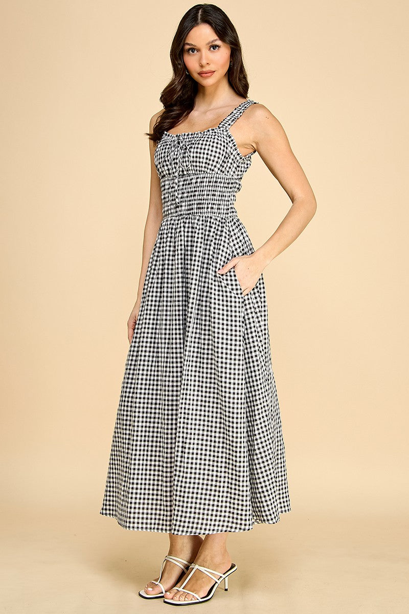 Kariertes Midikleid "Alanna"
