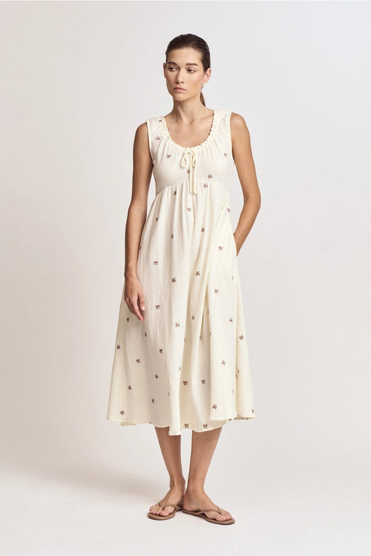 Blümchen Musselin Kleid "Melanie"