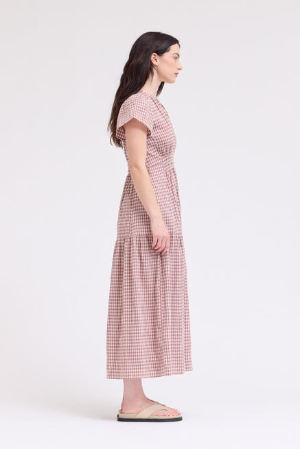 Kariertes Midikleid "Aven"