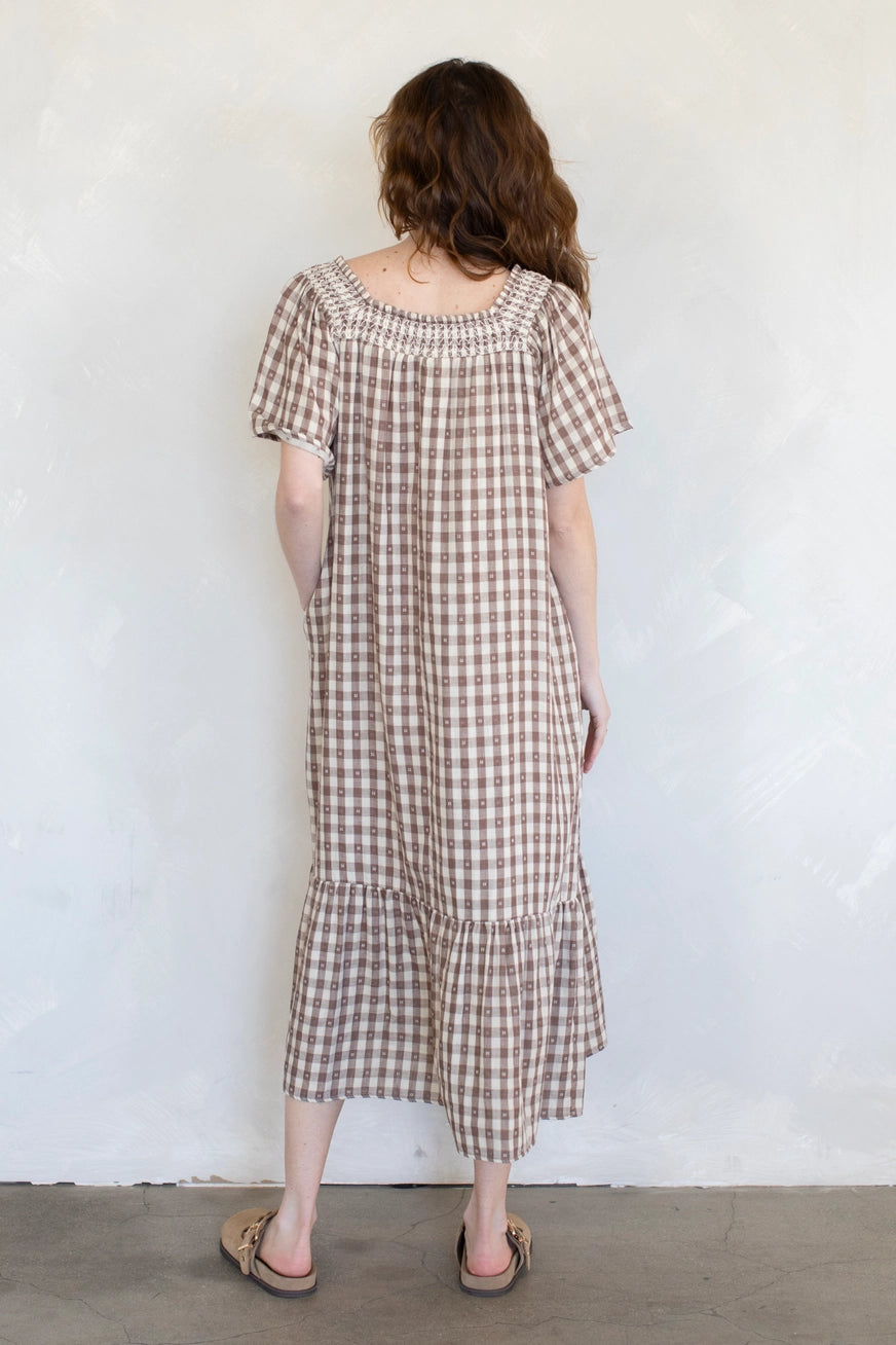 Kariertes Midikleid "Gianna"