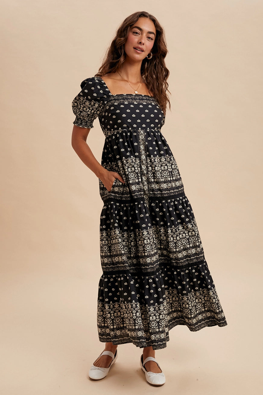 Blümchen Midikleid "Tiara"