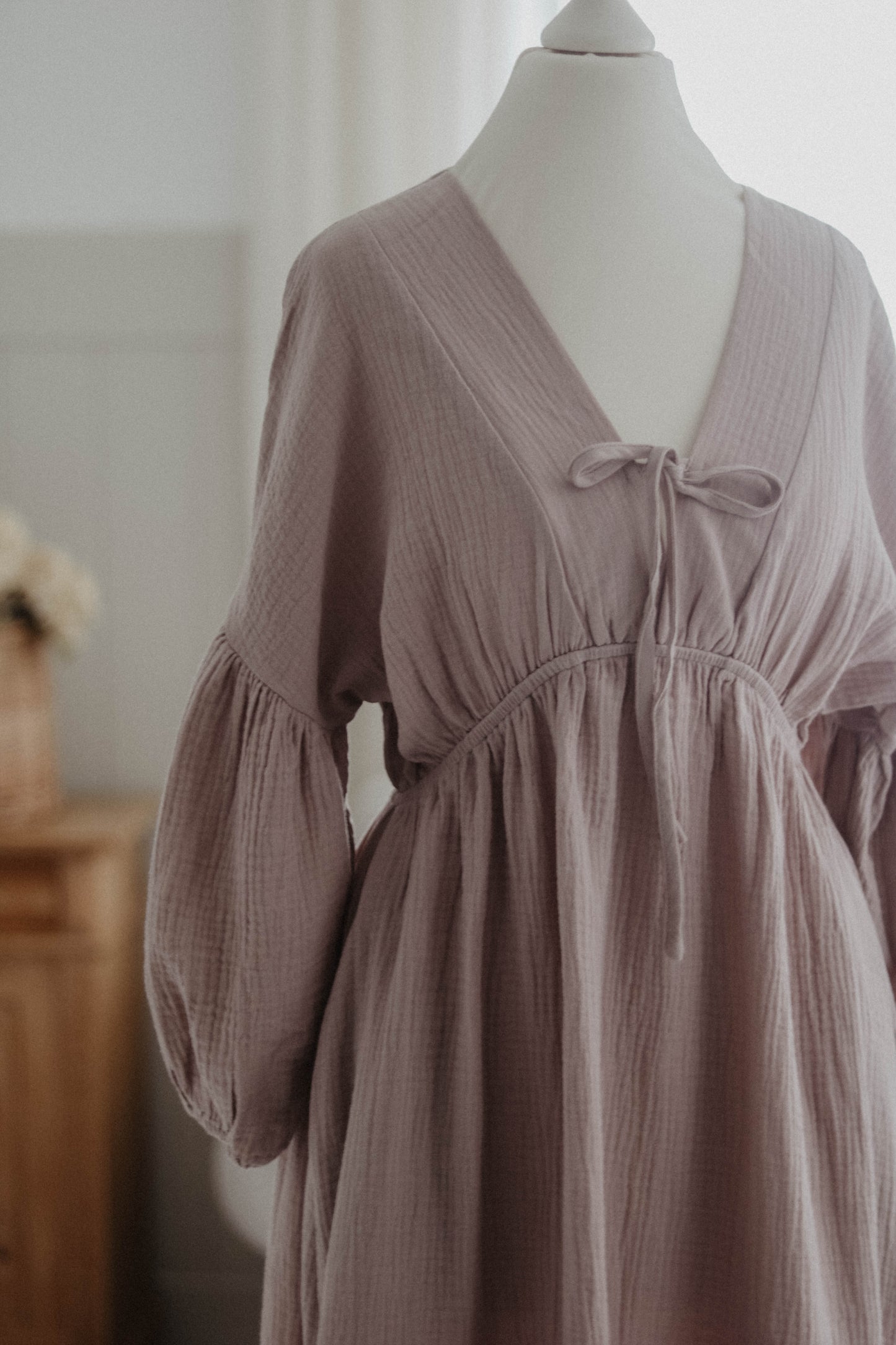 Musselin Midikleid "Esther"- Violett