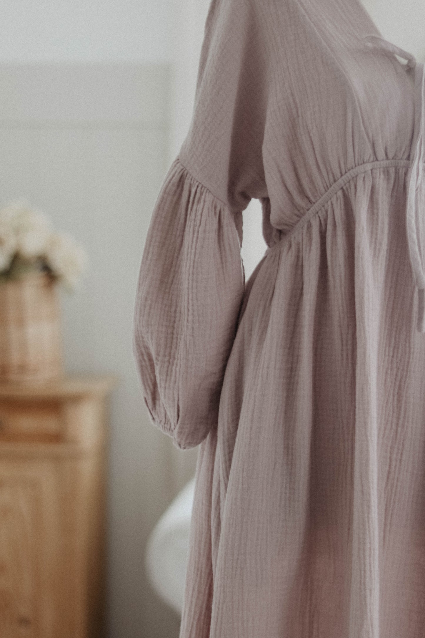 Musselin Midikleid "Esther"- Violett