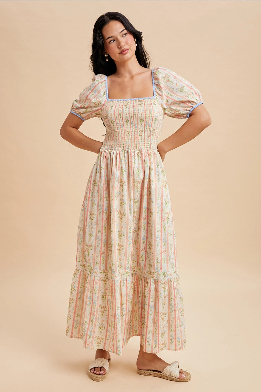Blümchen Maxikleid "Alani"