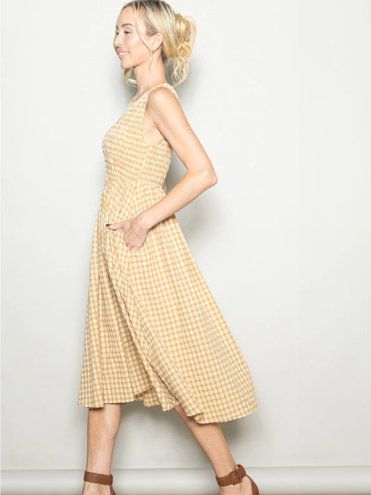 Kariertes Midikleid "Angie"