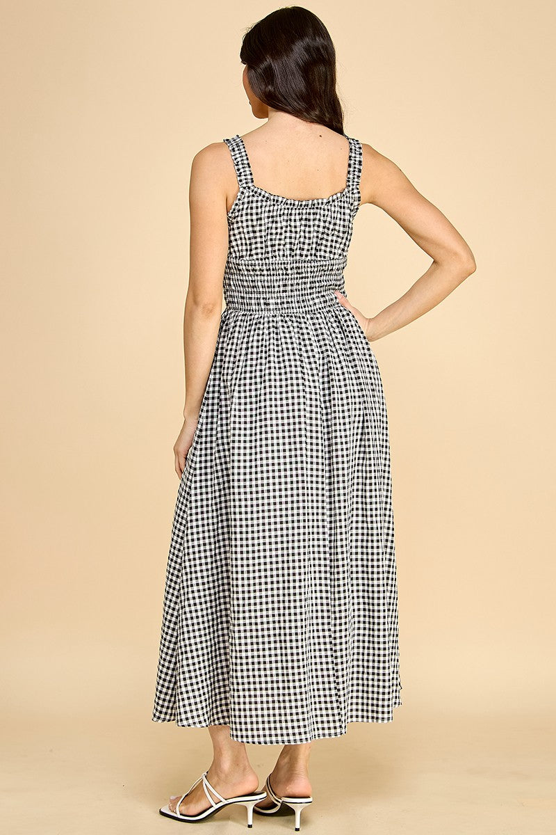Kariertes Midikleid "Alanna"