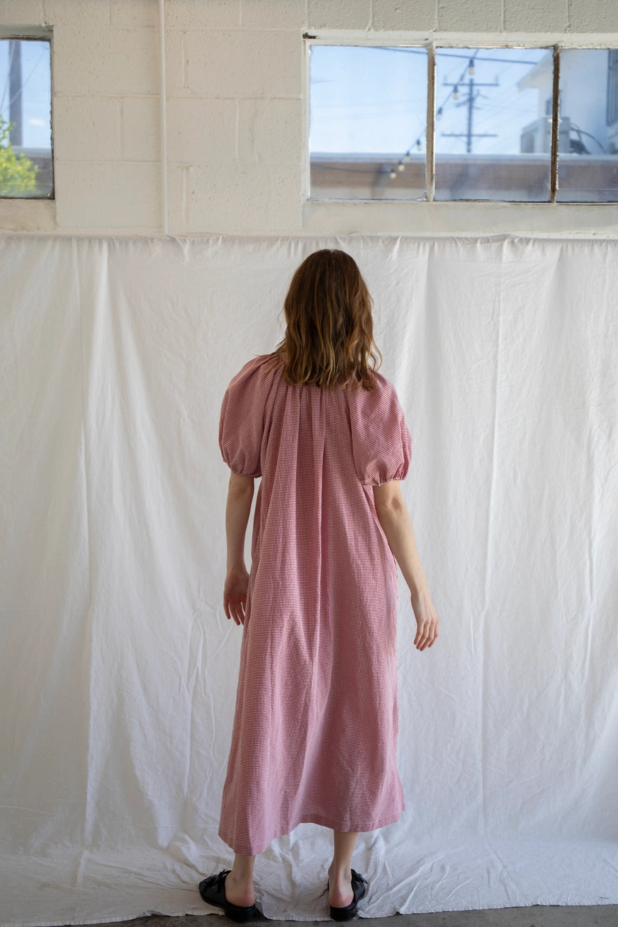 Kariertes Midikleid "Gabriella" Rot