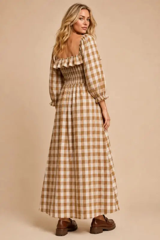 Kariertes Midikleid "Bailey"