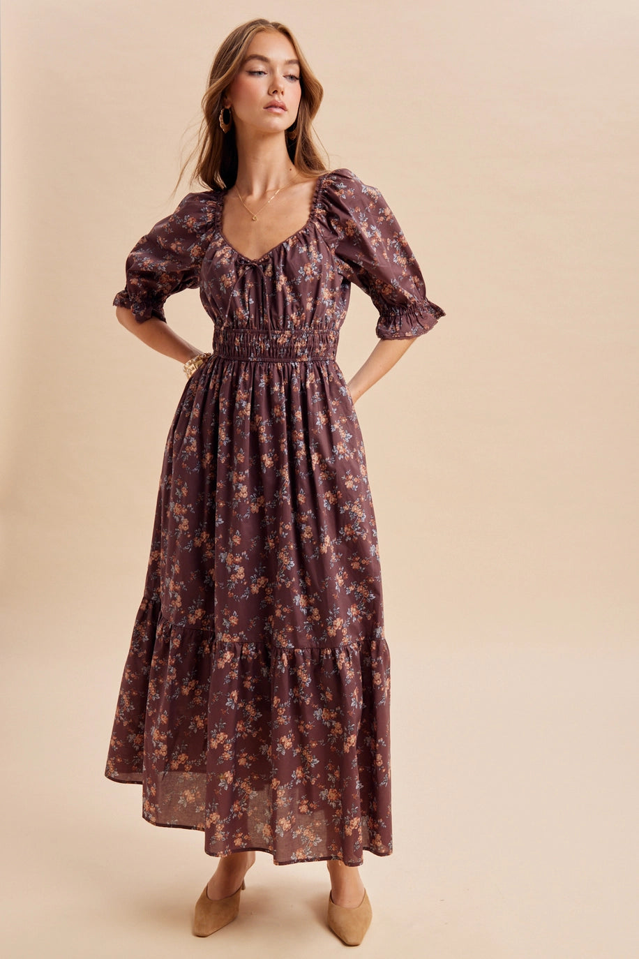 Blümchen Midikleid "Vivian"