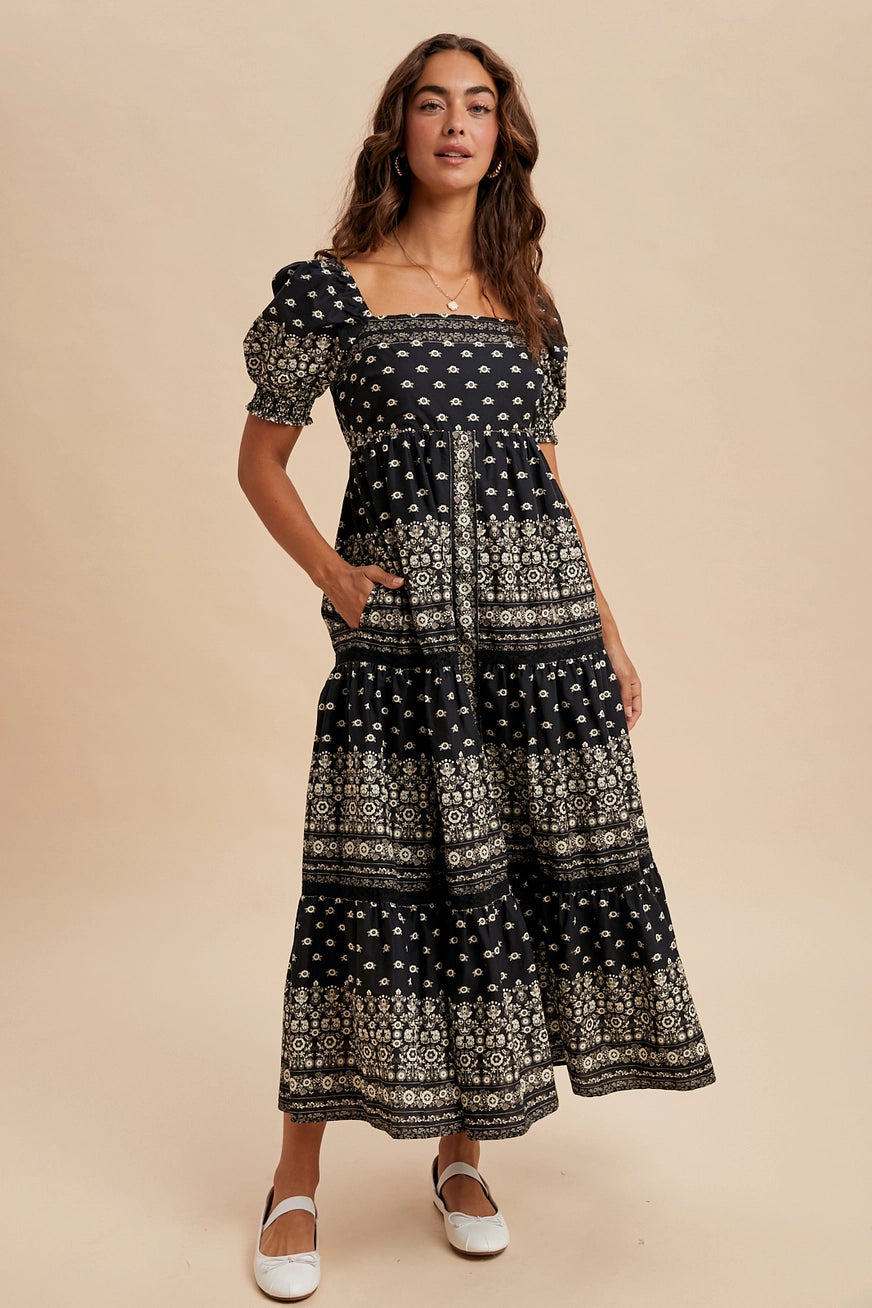 Blümchen Midikleid "Tiara"