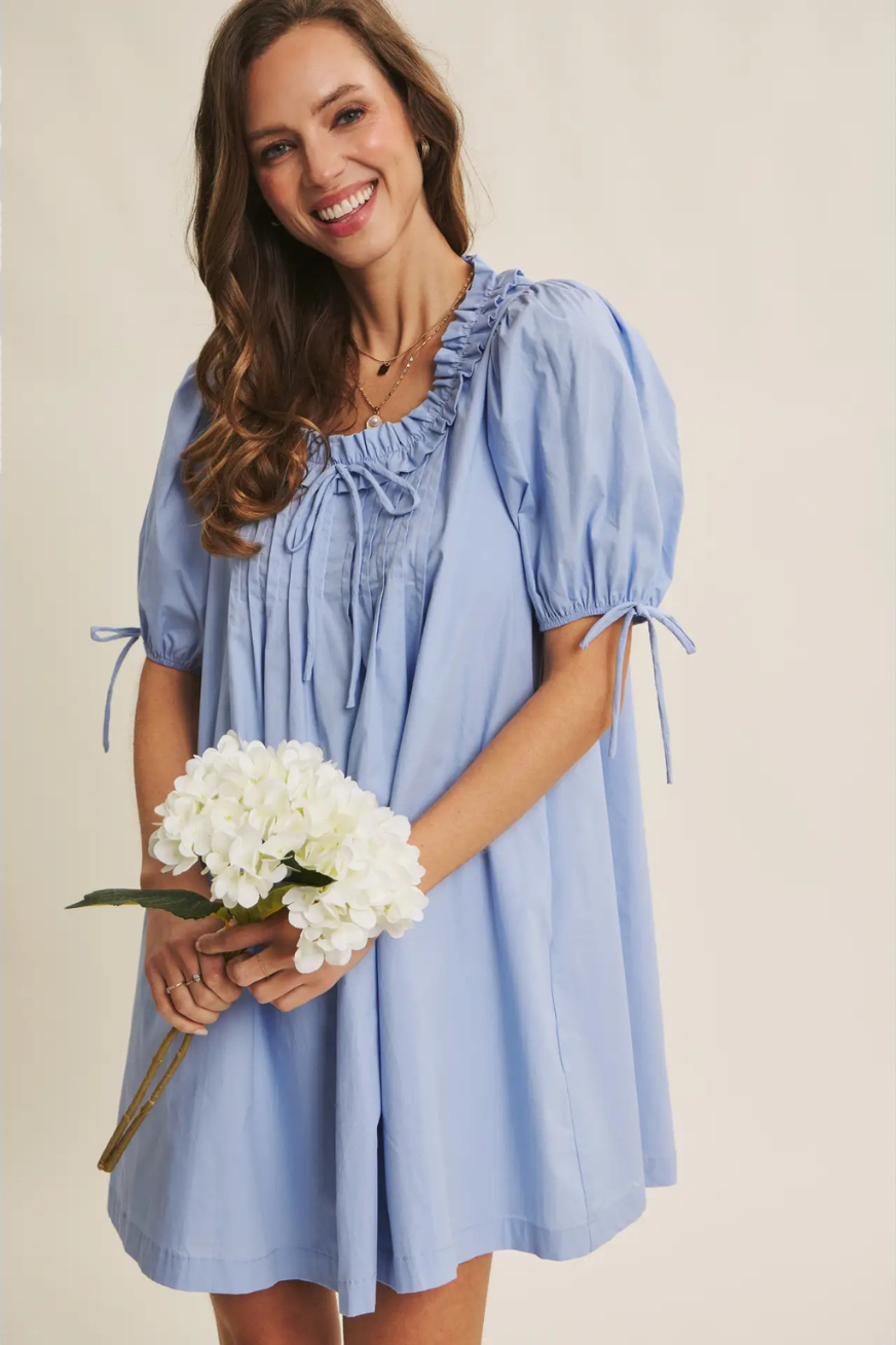 Kurzes Kleid "Liv" (Blau)