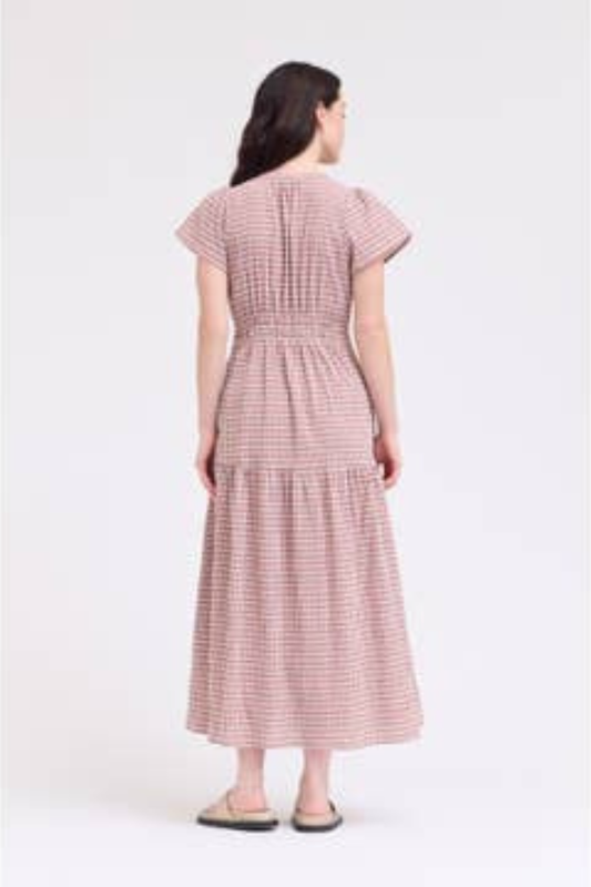 Kariertes Midikleid "Aven"