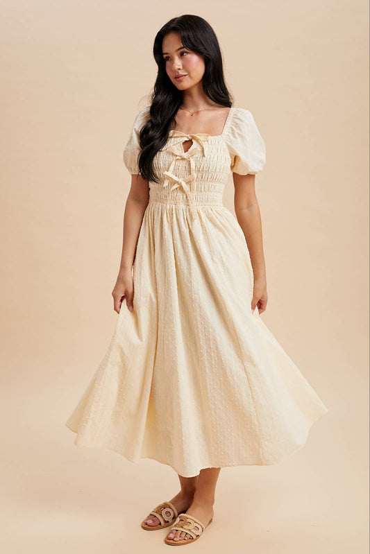 Midikleid "Arya" hellgelb