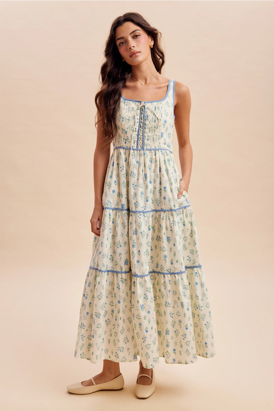 Blümchen Trägerkleid "Presley"