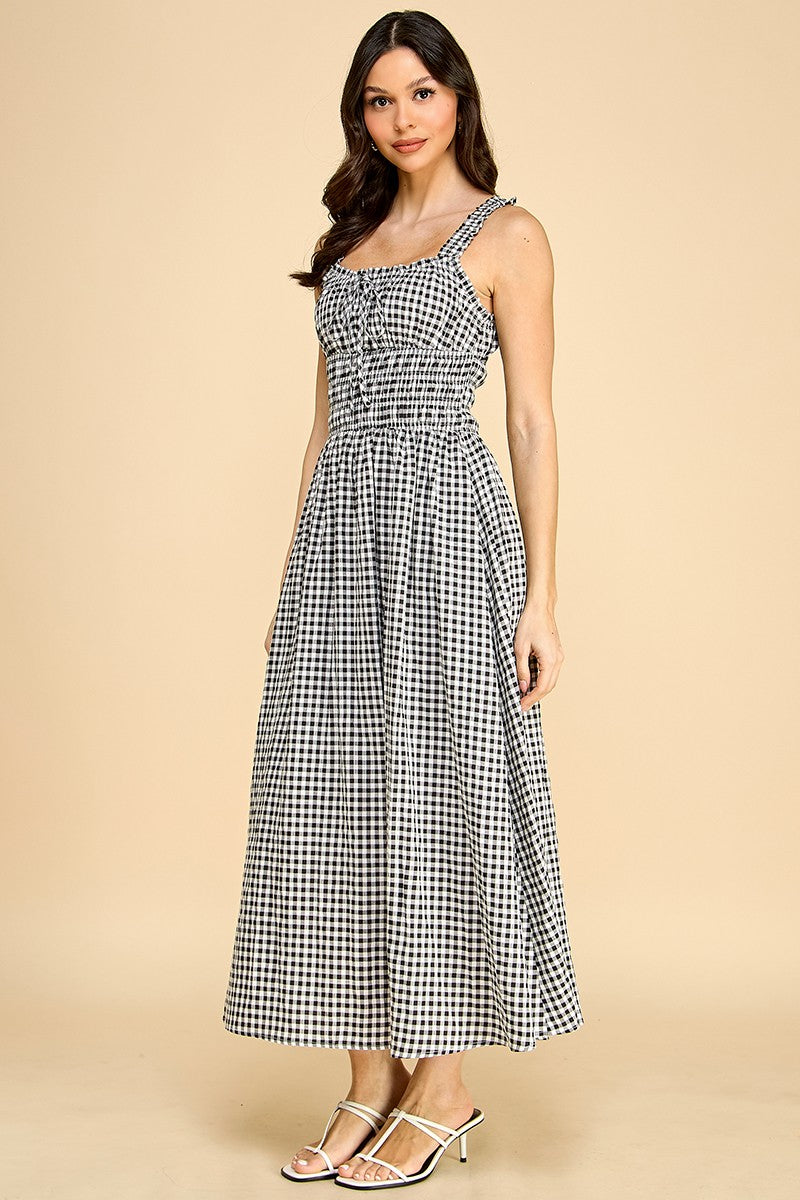 Kariertes Midikleid "Alanna"