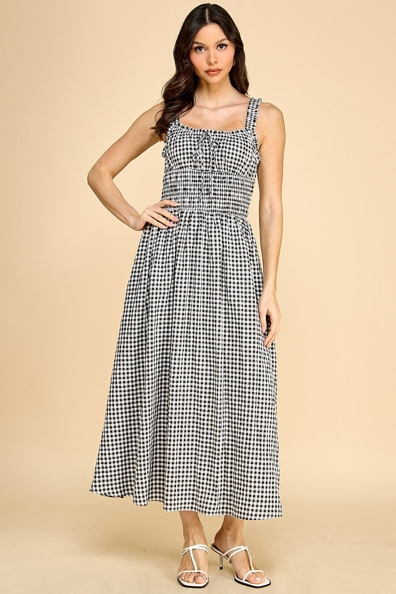 Kariertes Midikleid "Alanna"