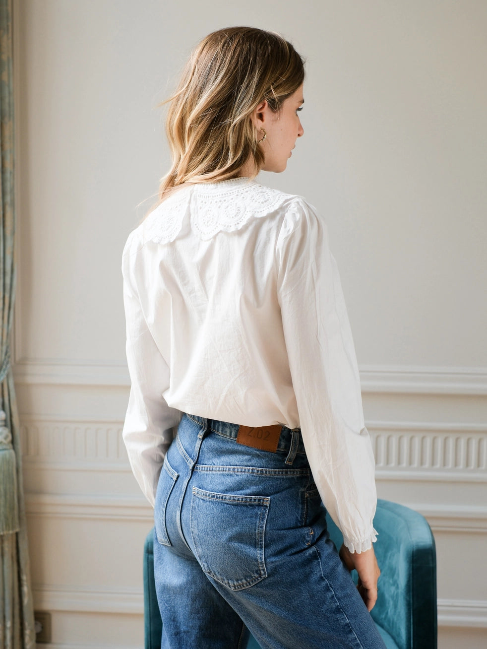 Bluse mit Bubikragen "Adeline"