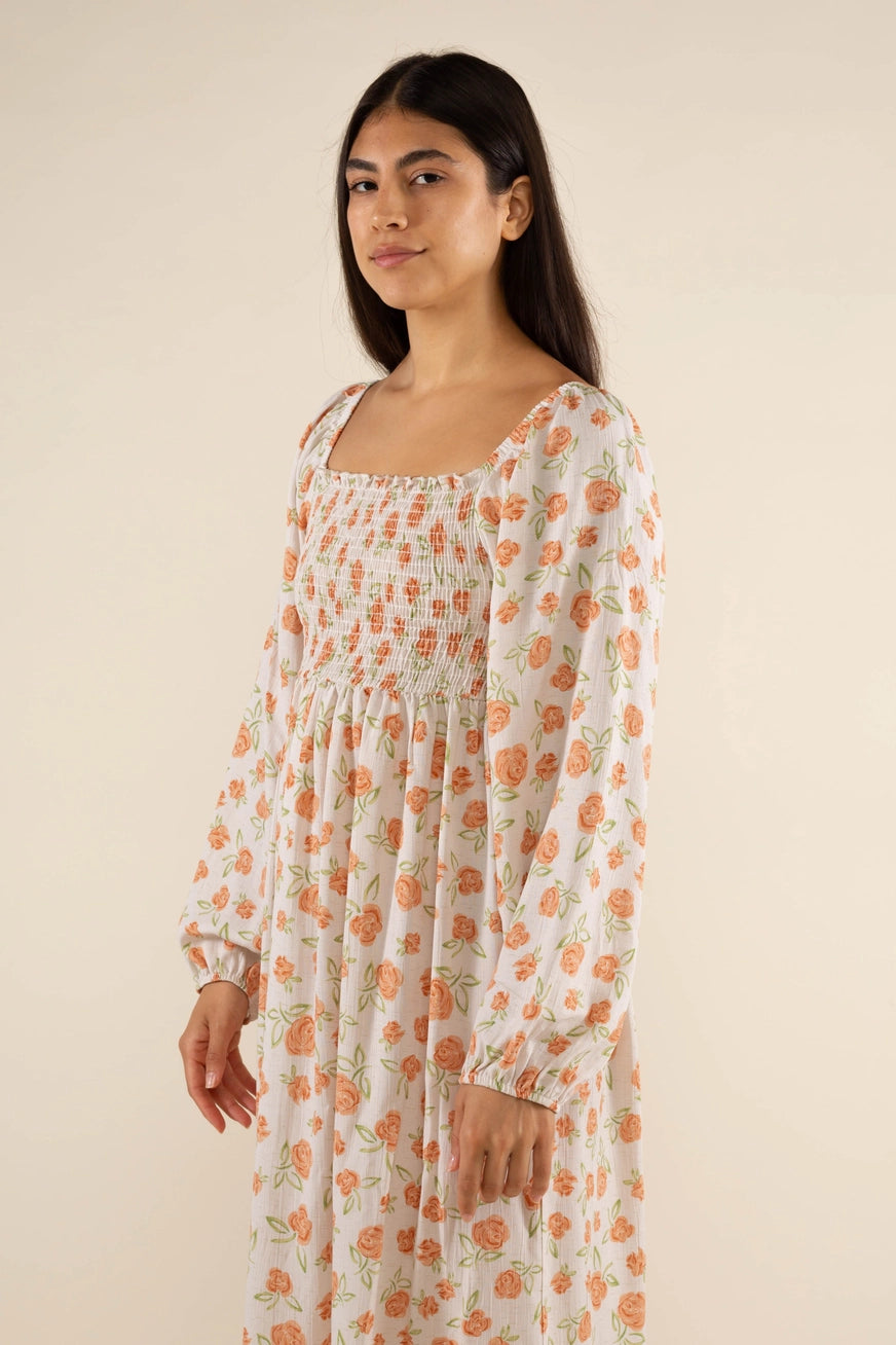 Blümchen Midikleid "Chandra"