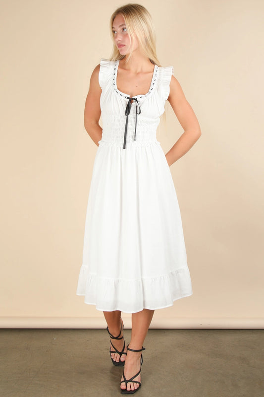 Midikleid "Daphne" Weiss