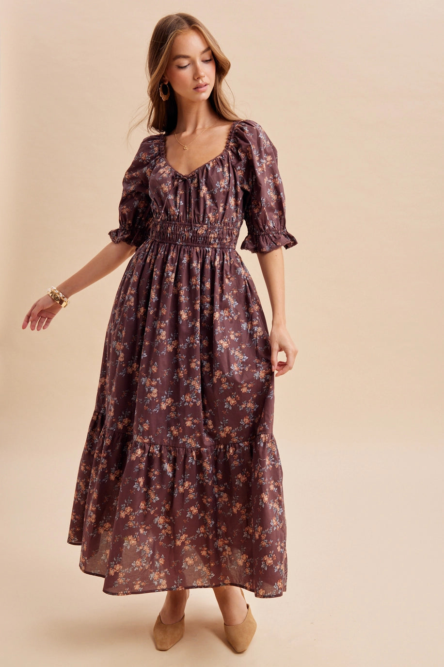 Blümchen Midikleid "Vivian"
