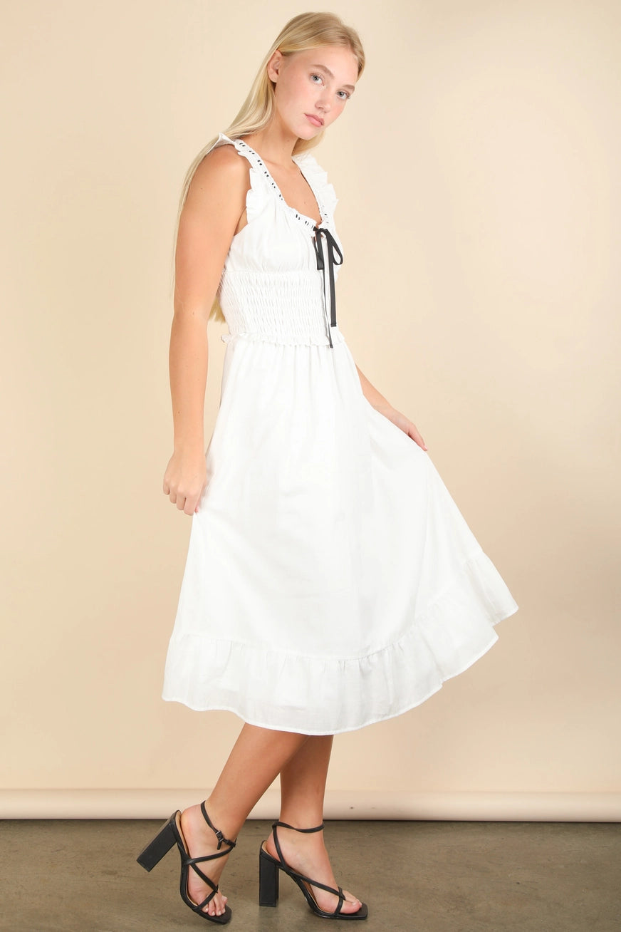 Midikleid "Daphne" Weiss