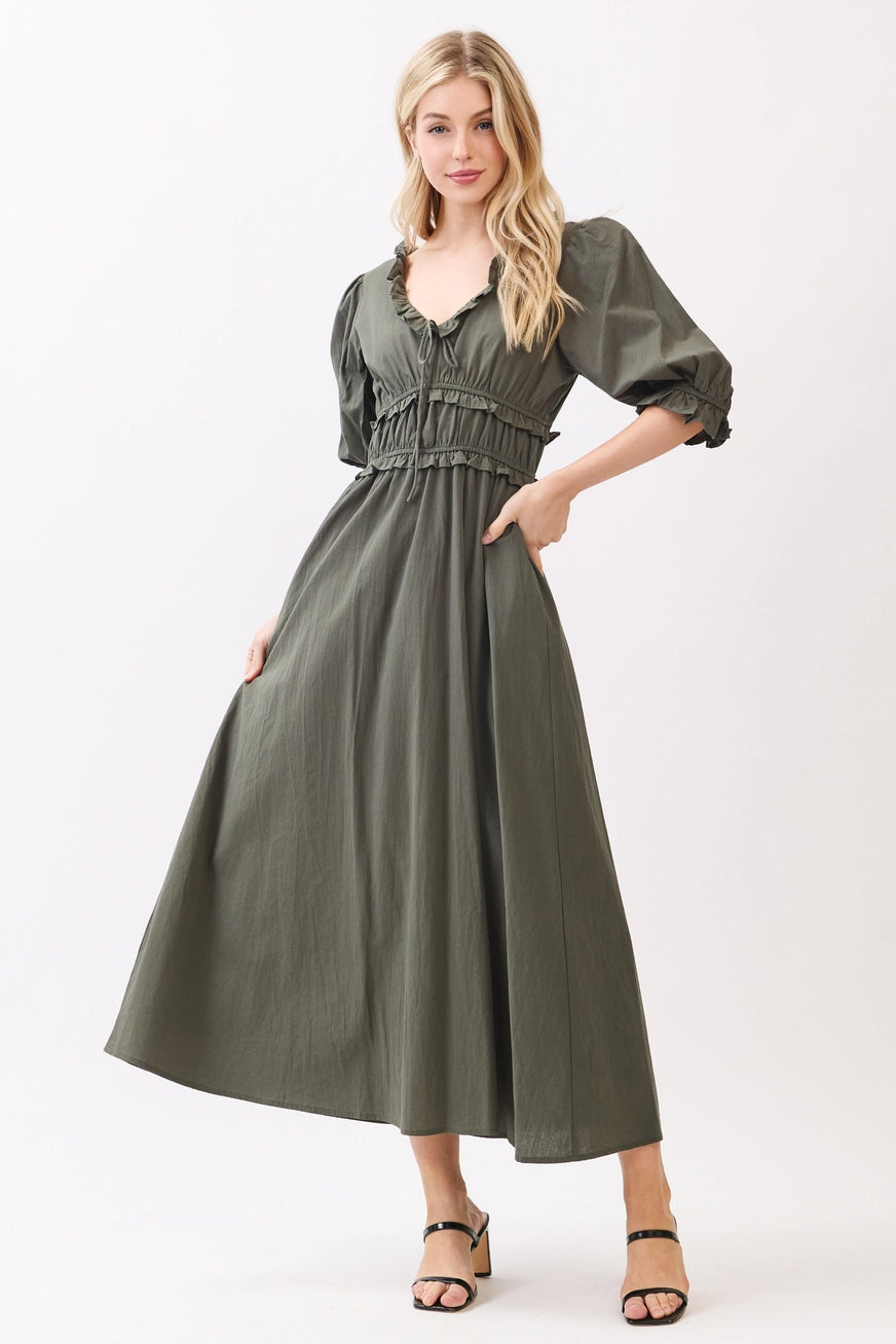 Midikleid "Olive"