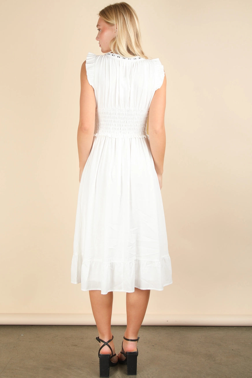 Midikleid "Daphne" Weiss