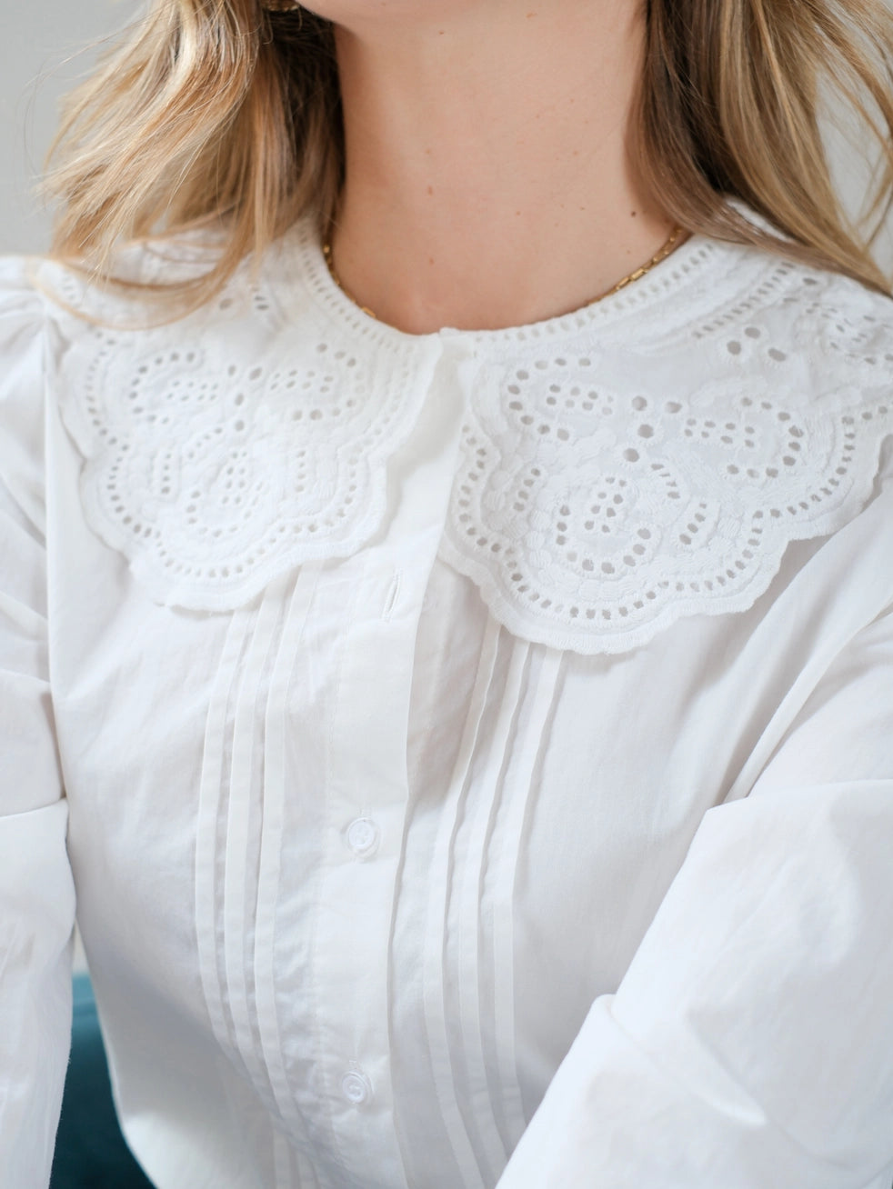 Bluse mit Bubikragen "Adeline"