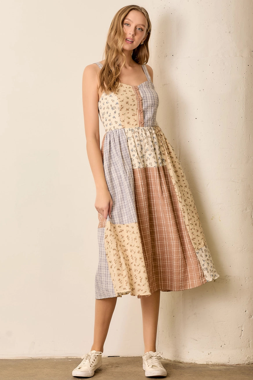 Patchwork Midikleid "Tessa"