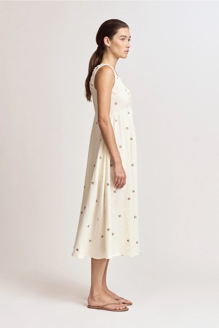 Blümchen Musselin Kleid "Melanie"