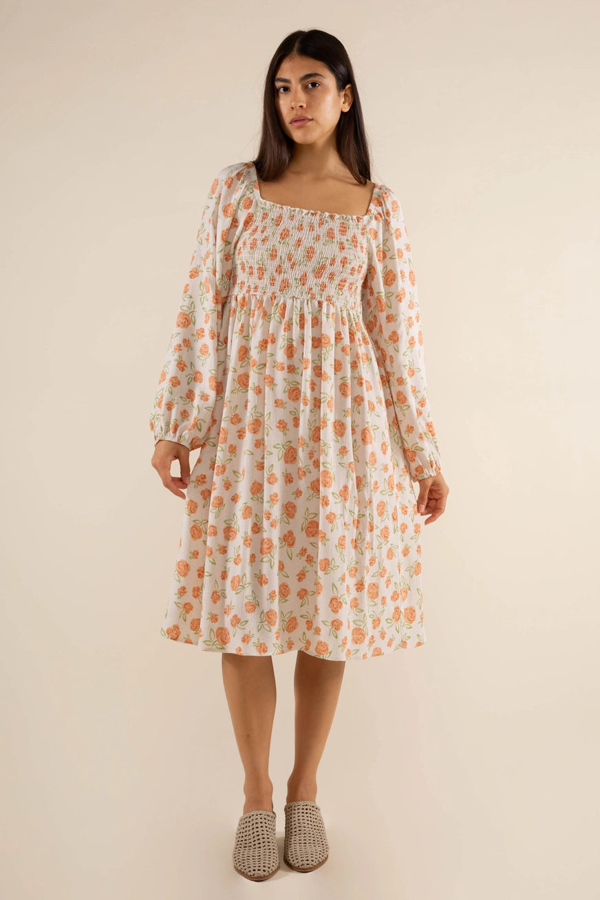 Blümchen Midikleid "Chandra"