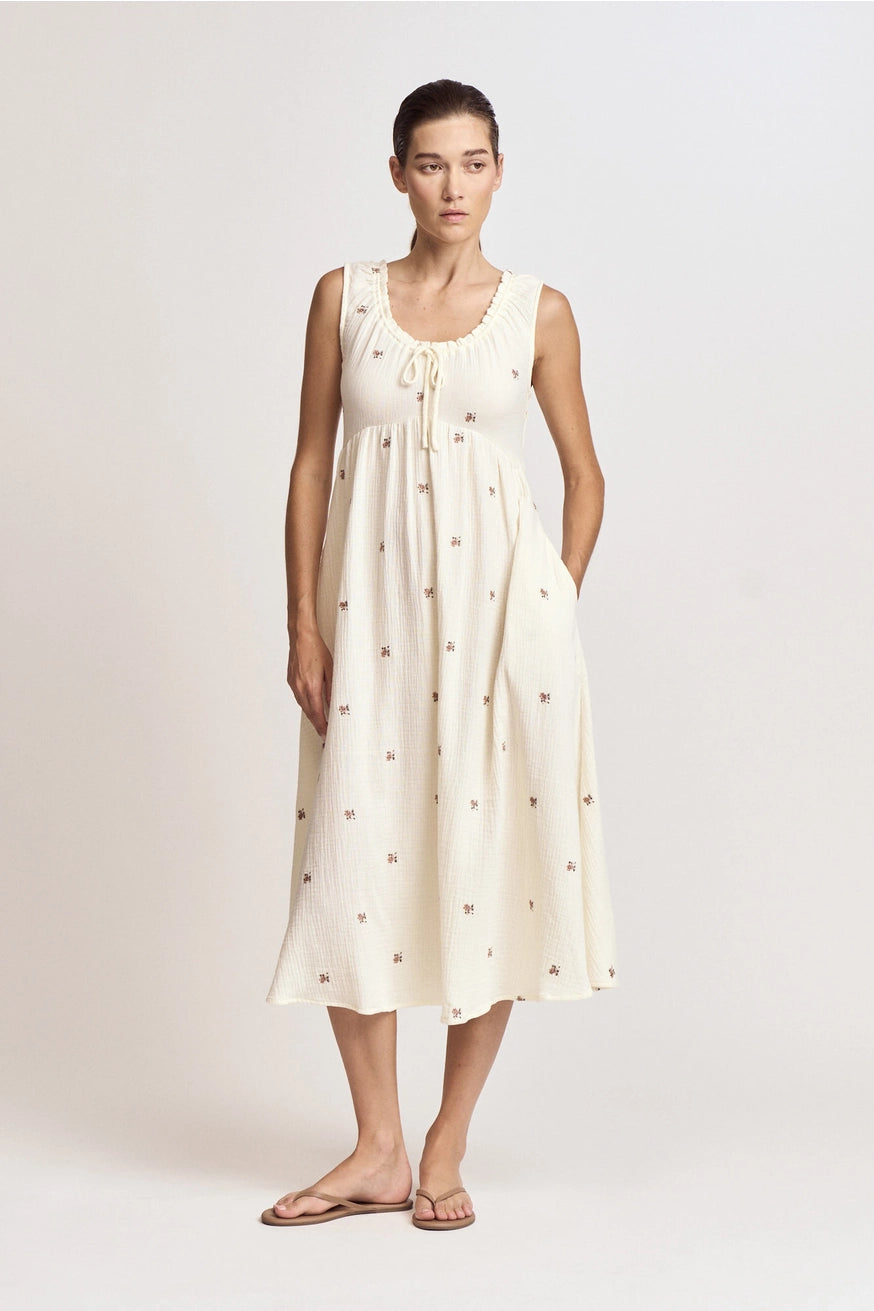 Blümchen Musselin Kleid "Melanie"