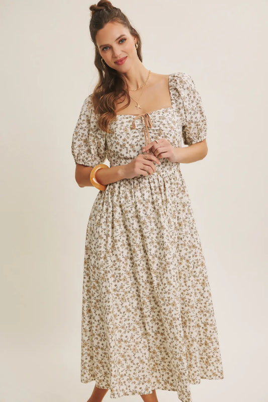 Blümchen Midikleid "Reya"