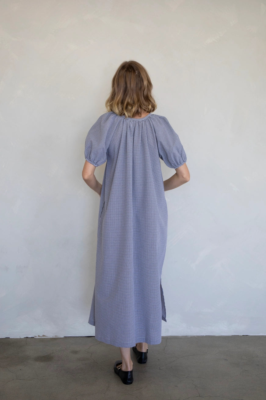 Kariertes Midikleid "Gabriella" Schwarz