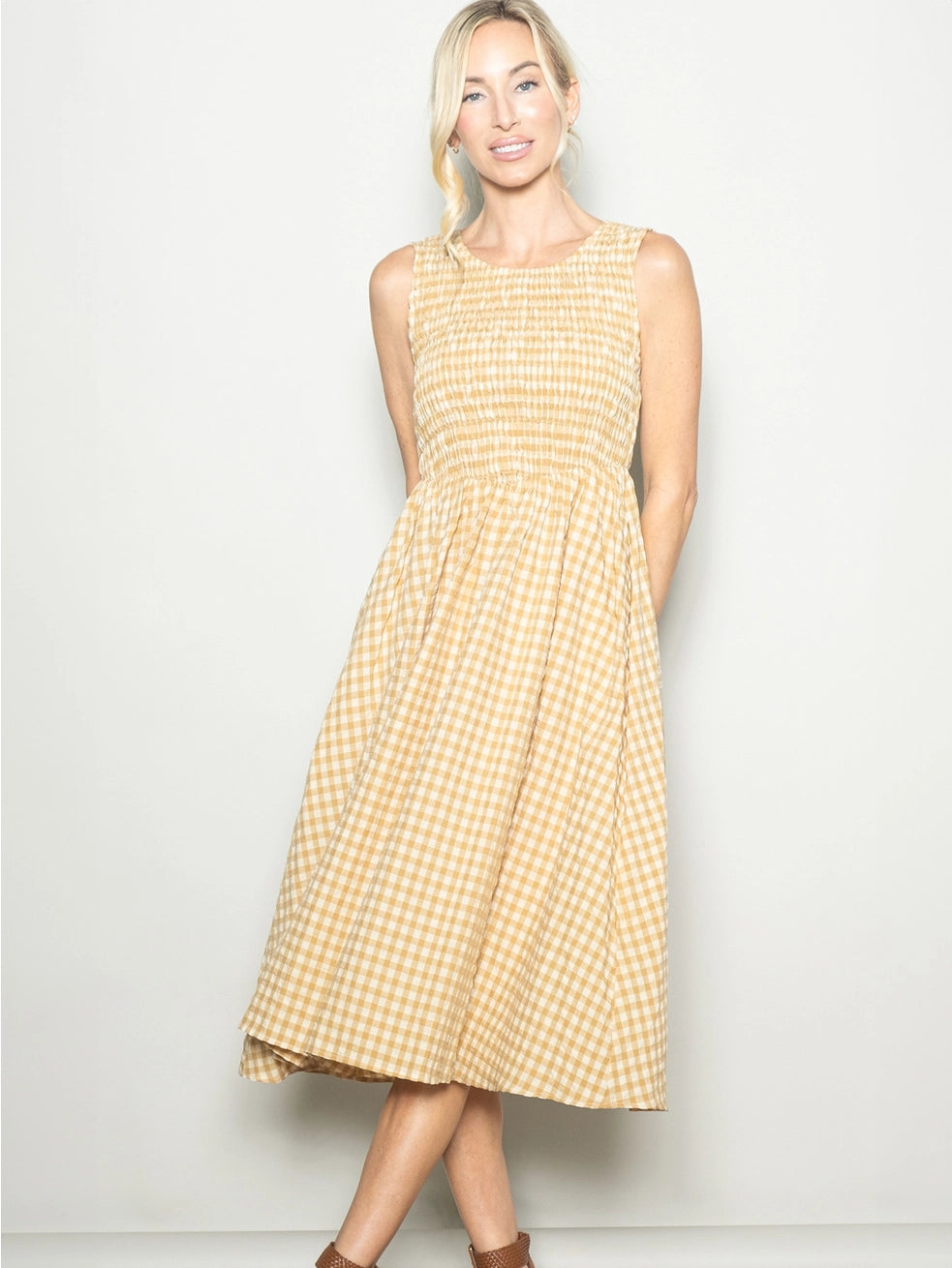Kariertes Midikleid "Angie"