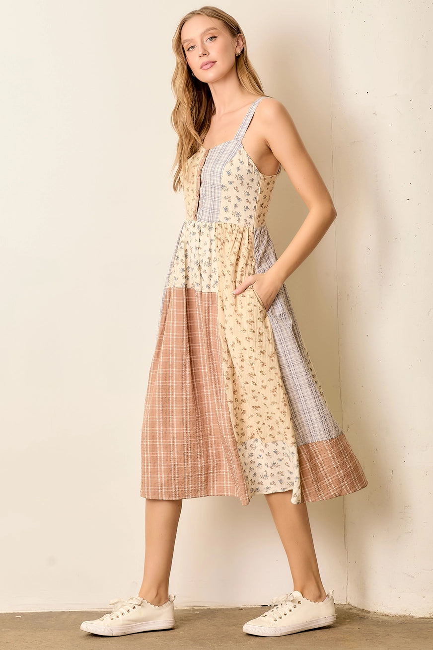 Patchwork Midikleid "Tessa"