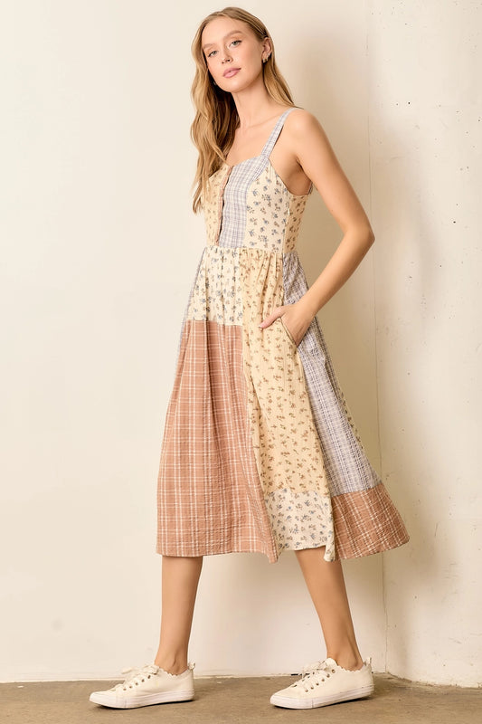 Patchwork Midikleid "Tessa"