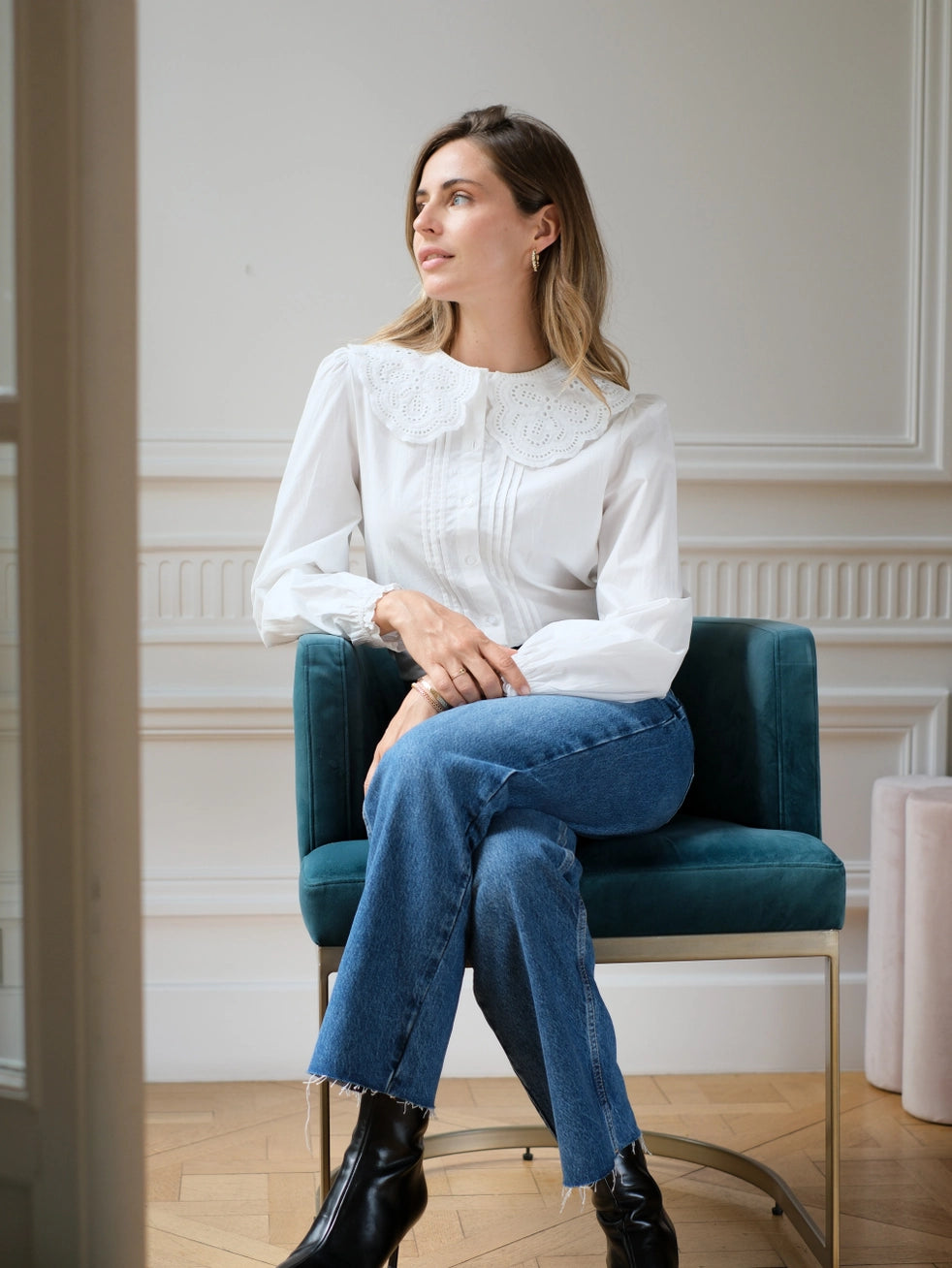 Bluse mit Bubikragen "Adeline"