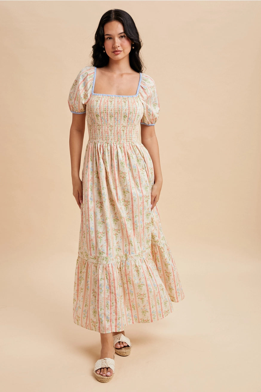 Blümchen Maxikleid "Alani"
