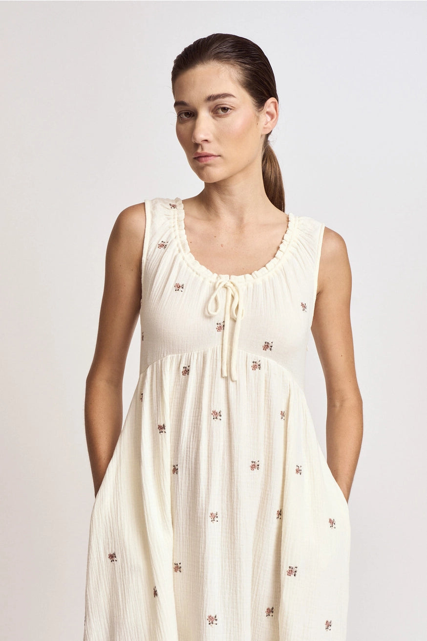 Blümchen Musselin Kleid "Melanie"