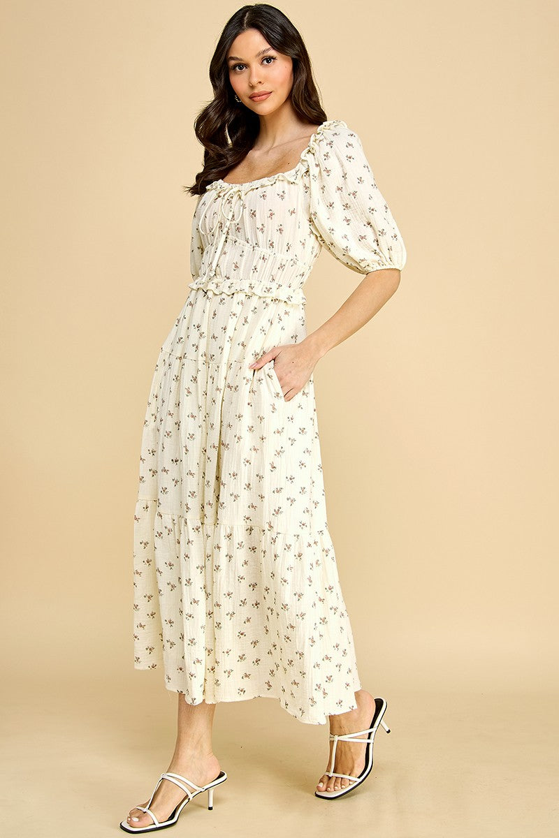 Blümchen Midikleid "Kamila"