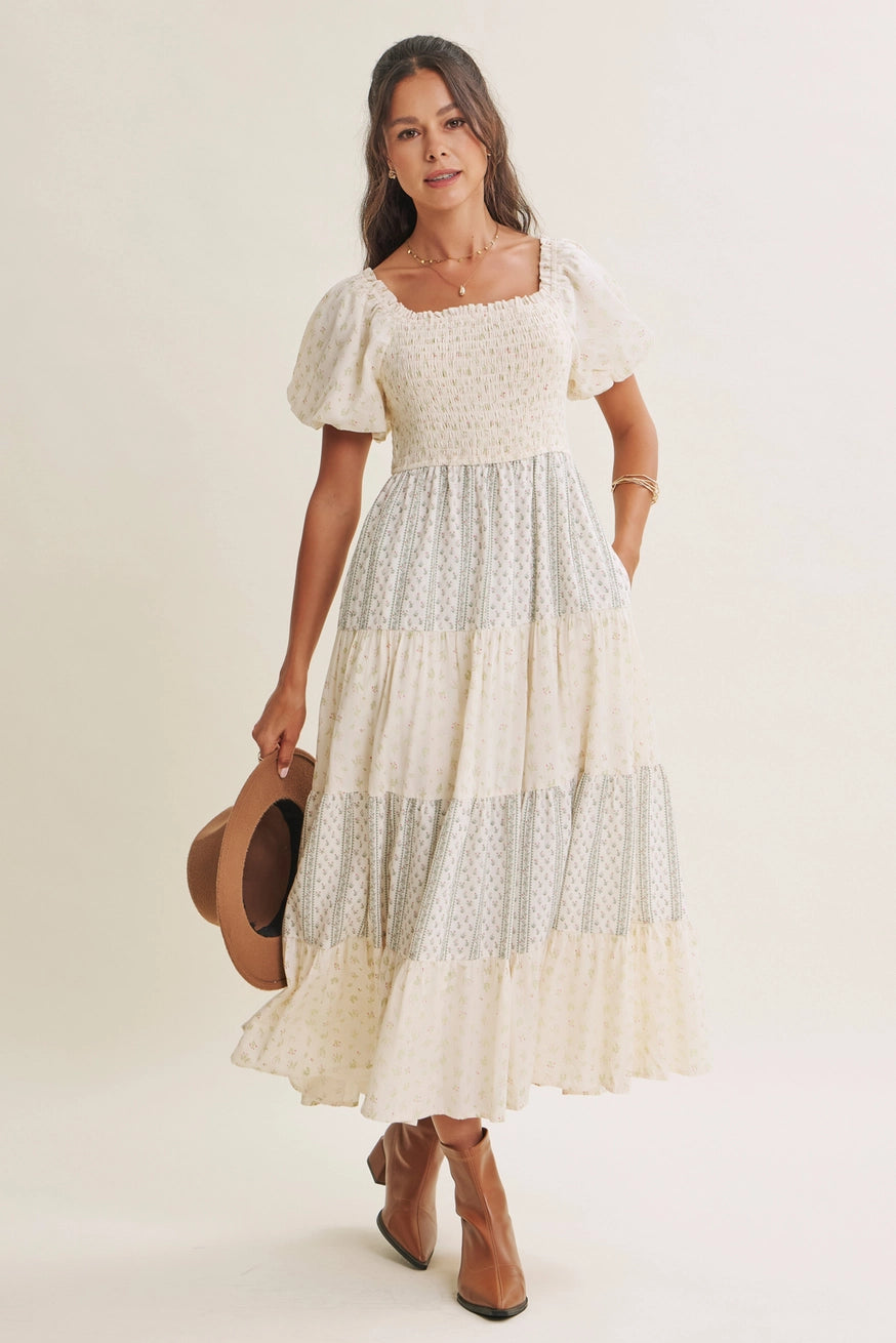 Blümchen Midikleid "Meadow"