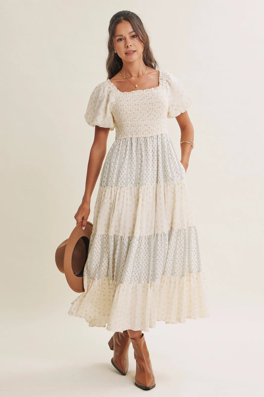 Blümchen Midikleid "Meadow"