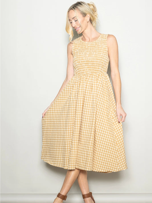 Kariertes Midikleid "Angie"
