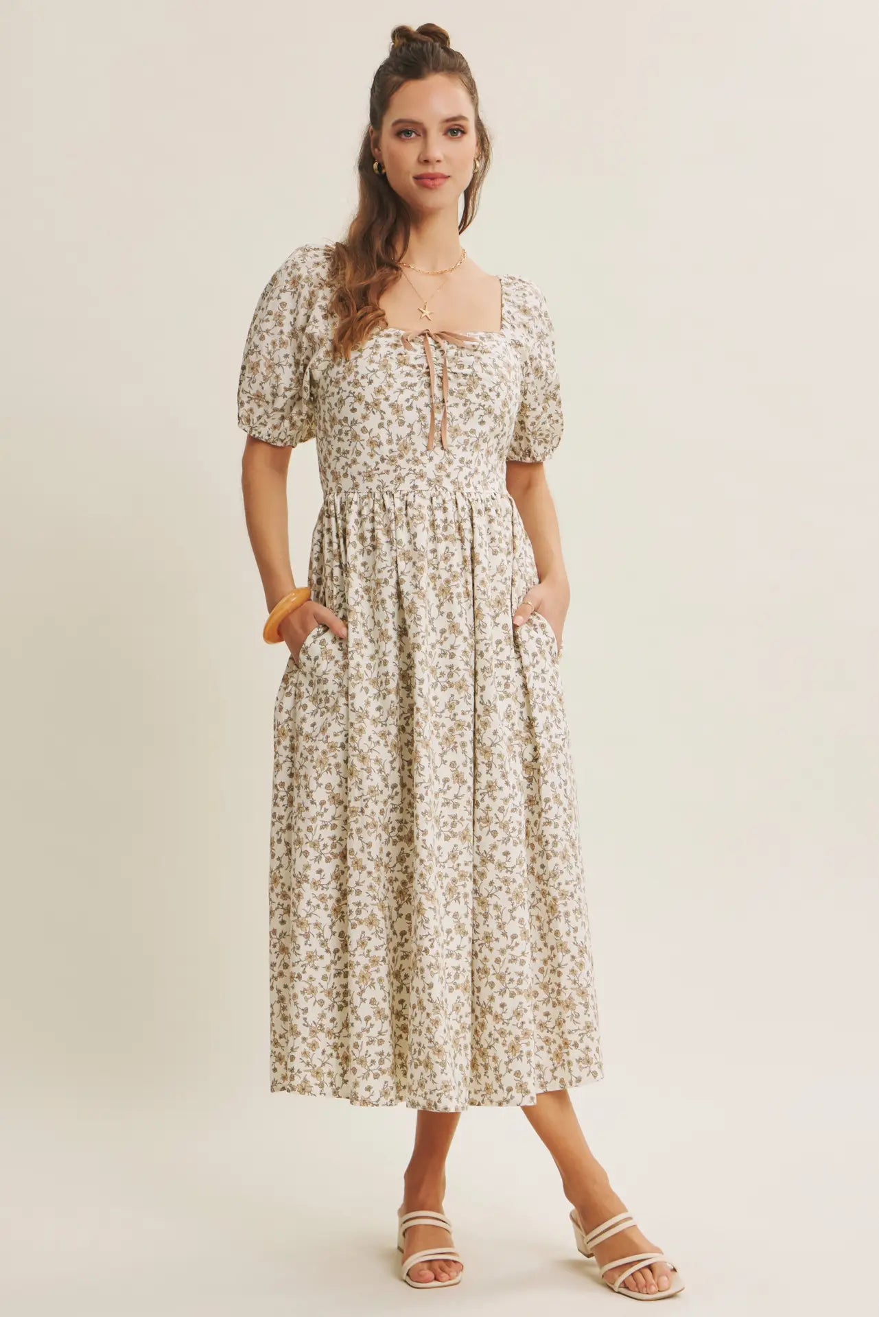 Blümchen Midikleid "Reya"