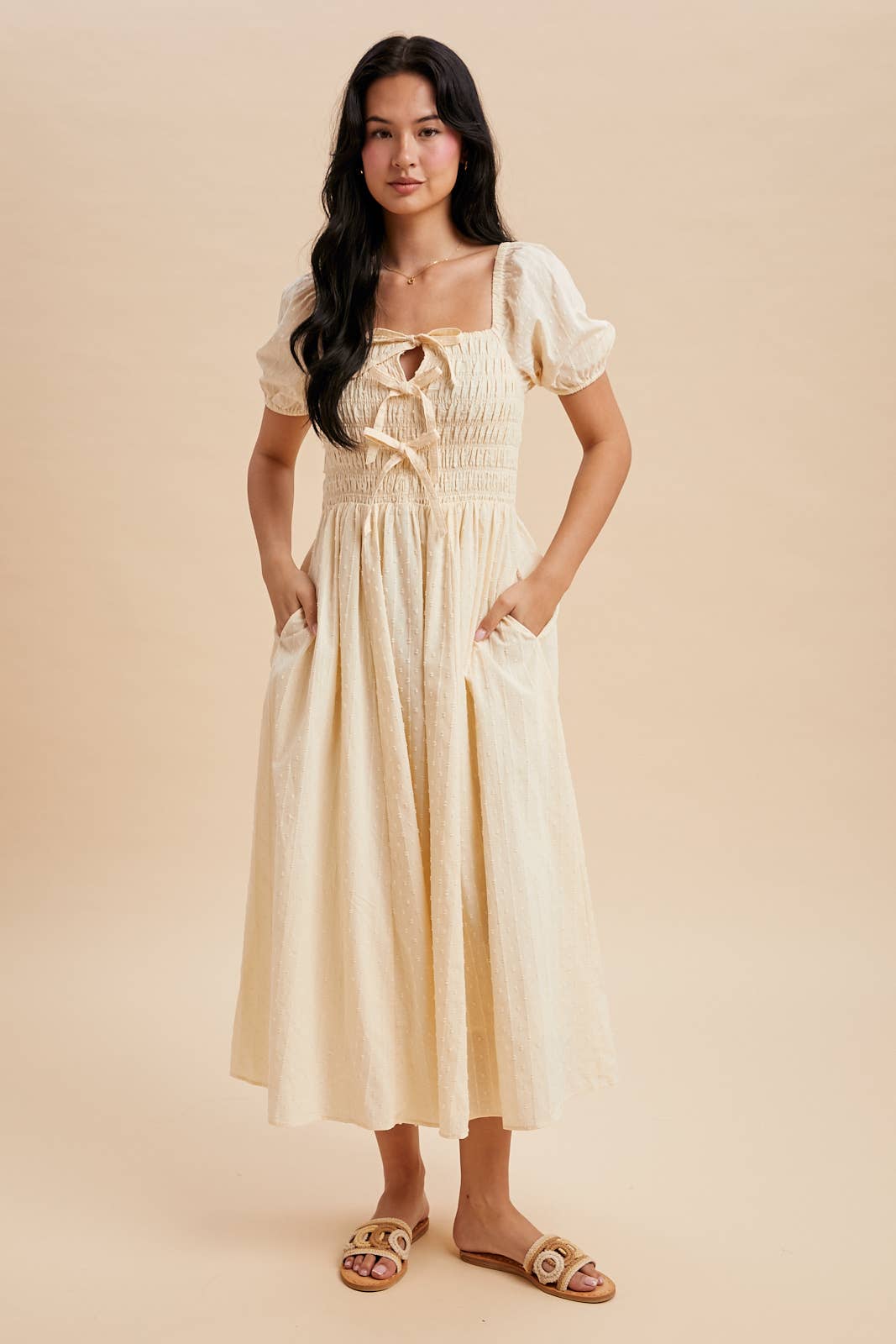 Midikleid "Arya" hellgelb