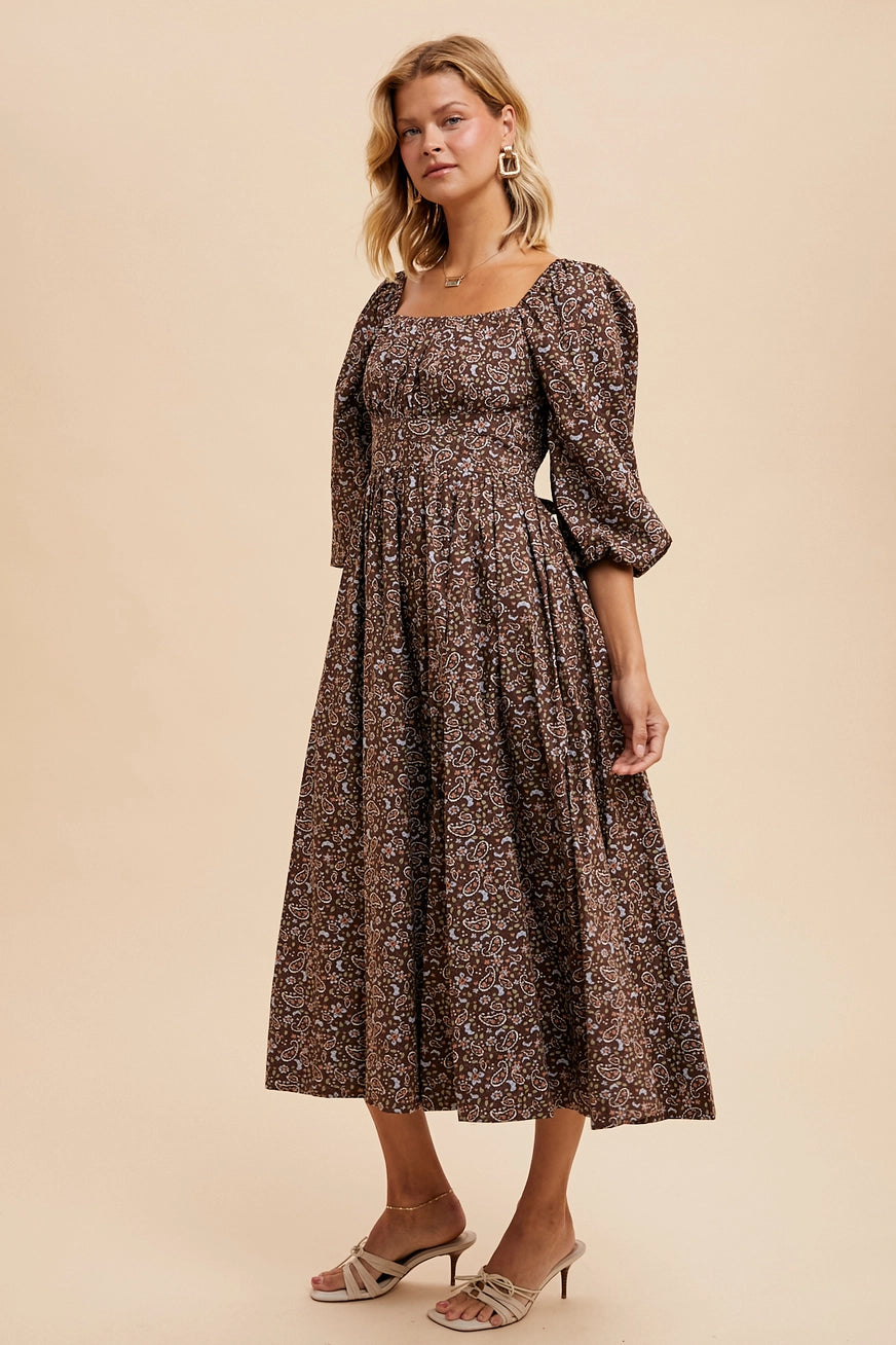 Midikleid "Melanie" mit Paisley Muster