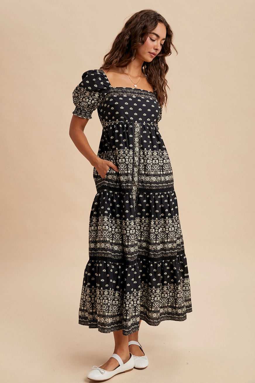 Blümchen Midikleid "Tiara"