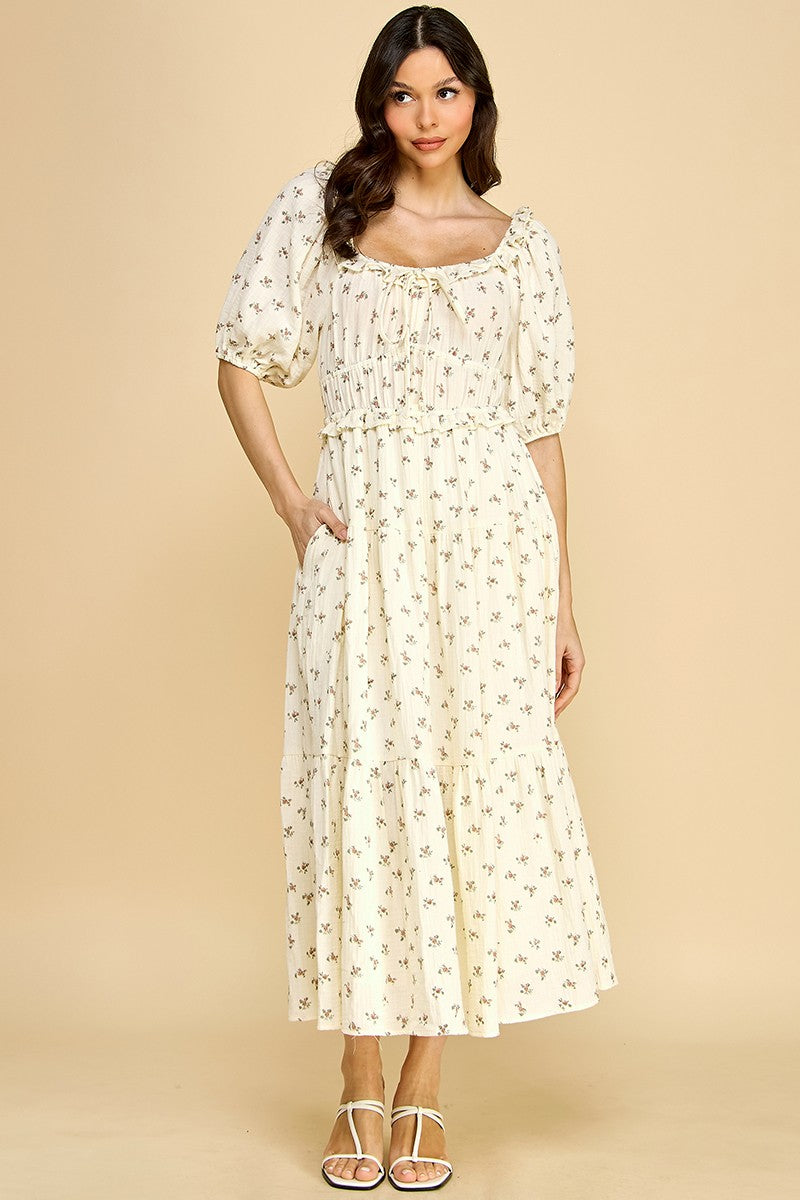 Blümchen Midikleid "Kamila"