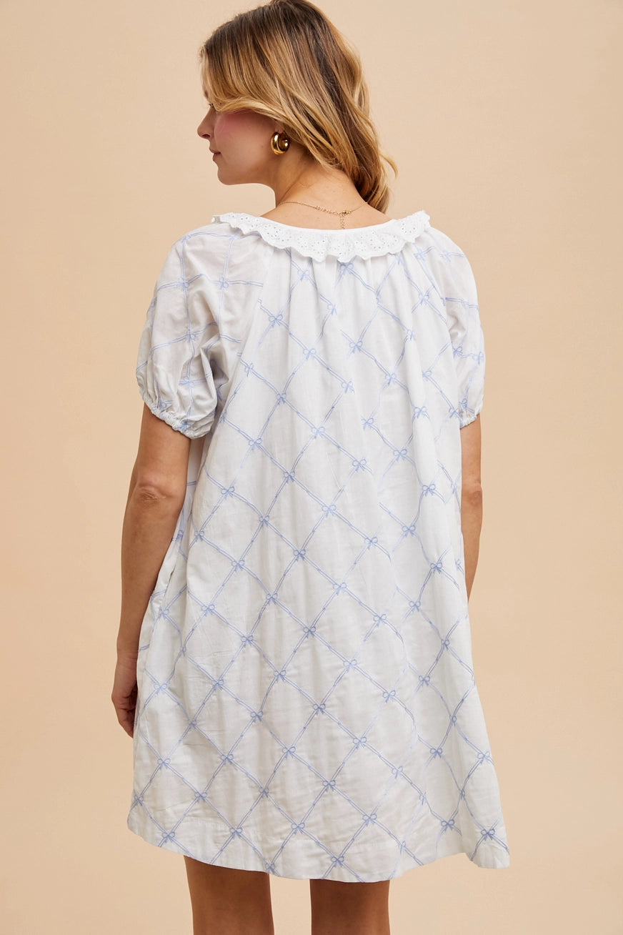 Kurzes Kleid "Sadie" mit Schleifendetails